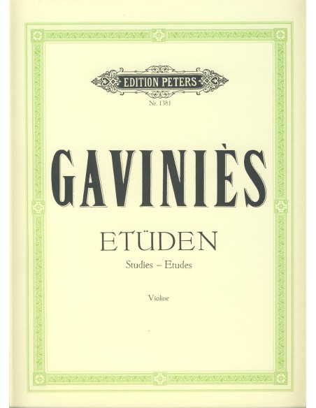 GAVINIES P.-Etüden (24) für Violine