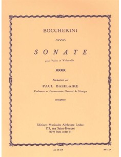 BOCCHERINI L.-Sonate pour violoncelle et violon (Bazelaire)