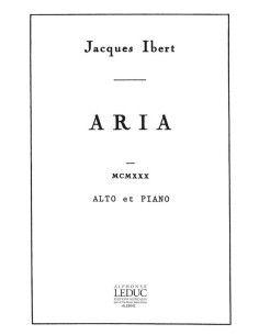 IBERT J.-Aria per Viola e Pianoforte