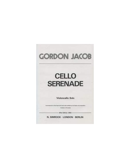 JACOB G.-Sérénade pour violoncelle