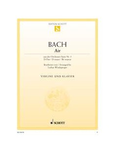 BACH J.S.-Aria dalla Suite in Re Maggiore (BWV:1068) per Violino e Pianoforte (Windsperger)