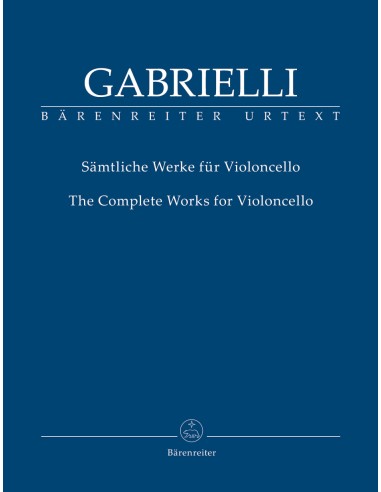 GABRIELLI D.-uvres complètes pour violoncelle (Urtext) (Hoffmann)