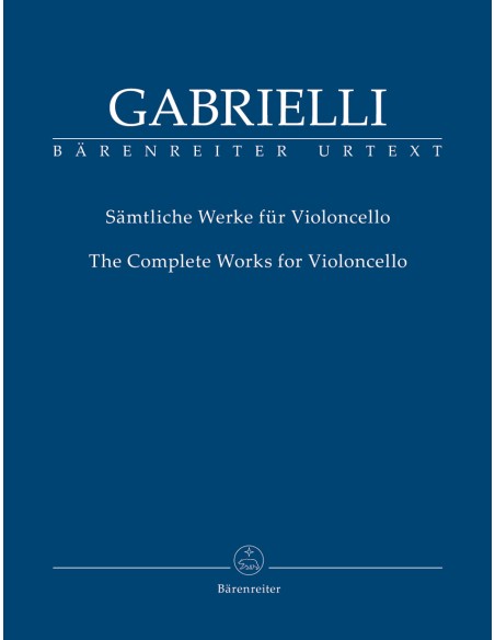 GABRIELLI D.-Opere complete per violoncello (Urtext) (Hoffmann)