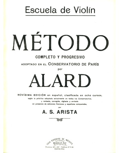 ALARD D.-Complete Method für Violine