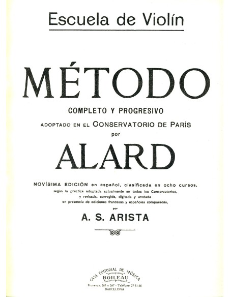ALARD D.-Méthode Complète pour Violon