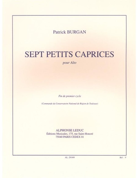 BURGAN P.-Petits Caprices (7) para Viola