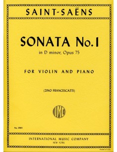 SAINT SAENS C.-Sonata No. 1 Op.75 in D minor for Violin and Piano (Francescatti)