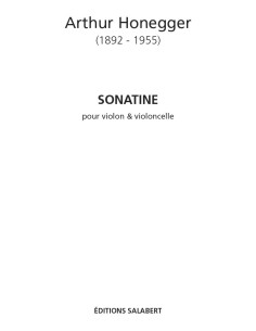 HONEGGER A.-Sonatina per violino e violoncello