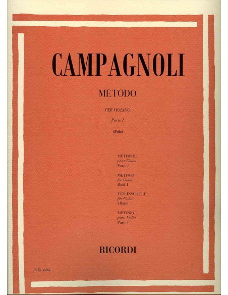 CAMPAGNOLI B.-Method Vol.1 for Violin (Polo)