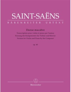 SAINT SAENS C.-Danza Macabra Op.40 para Violin y Piano (Urtext) (Drèze)