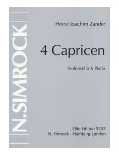 ZANDER H.J.-Caprices (4) per violoncello e pianoforte