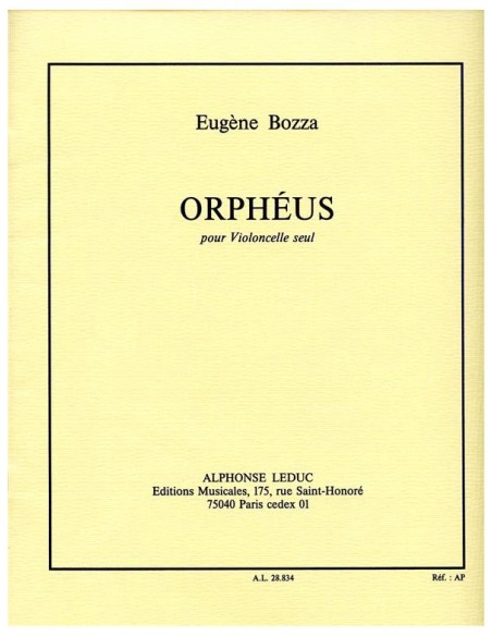BOZZA E.-Orphée pour violoncelle