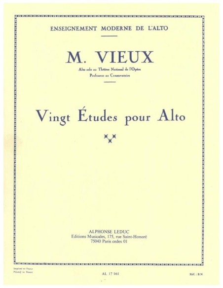 VIEUX M.-Studies (20) for Viola