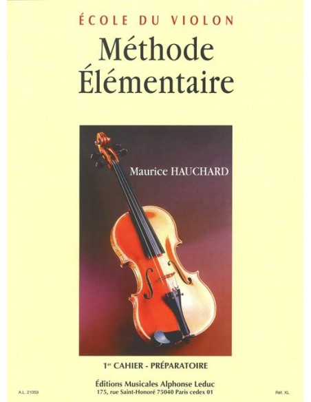 HAUCHARD M.-Methode Elementaire Vol.1: Elemental für Violine