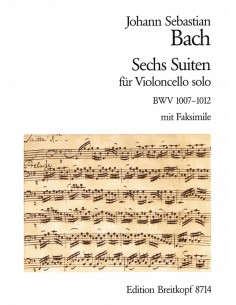 BACH J.S.-Suites (6) para Violoncello solo (Inc.Facsimil) (Beisswenger)