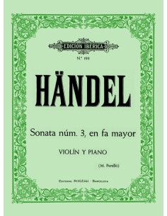 HAENDEL G.F.-Sonate Nr. 3 F-Dur für Violine und Klavier (Perelló)