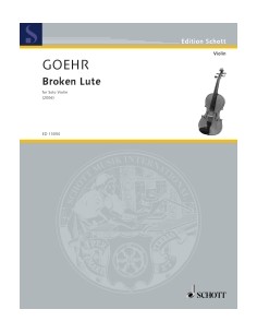 GOEHR A.-Luth cassé (6 pièces) pour violon