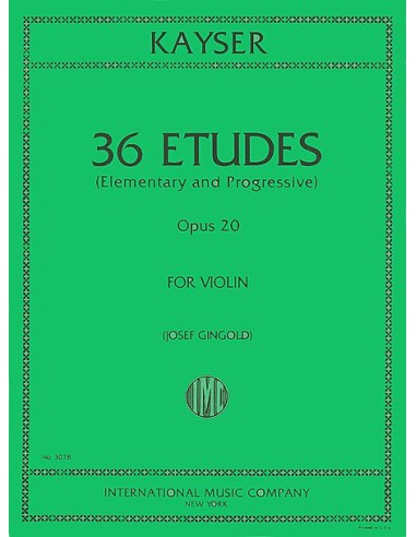 KAYSER H.E.-Etüden op.20 für Violine (Gingold)