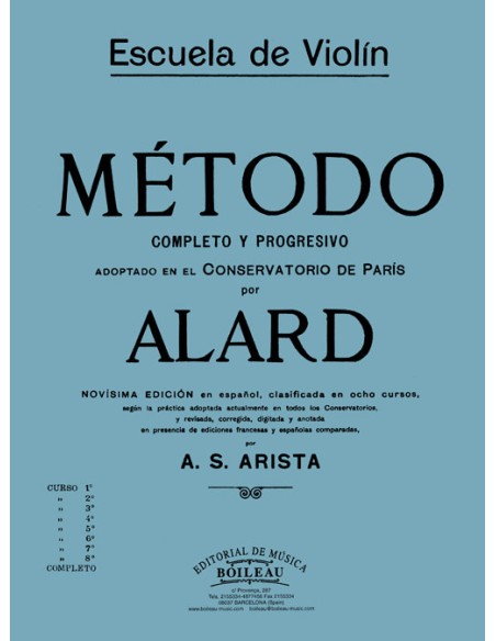 ALARD D.-7° Metodo per Violino
