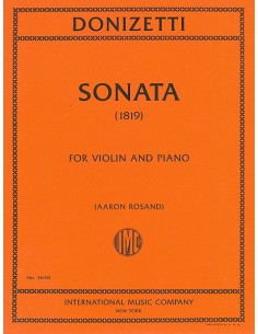 DONIZETTI G.-Sonata in C Major (1819) for Violin and Piano (Rosand)