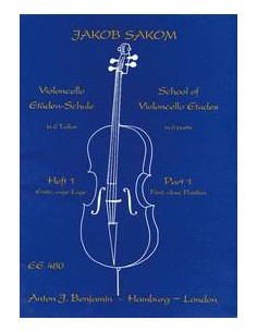 SAKOM J.-School of Violoncello Etudes Vol.1 pour violoncelle