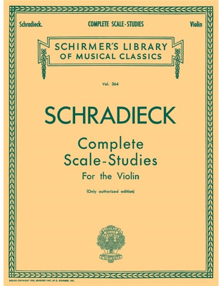 SCHRADIECK H.-Studi di scale complete per violino