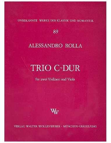 ROLLA A.-Trio in Do maggiore per 2 violini e viola