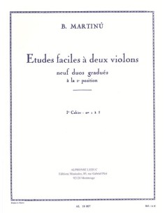 MARTINU B.-Easy Studies 1. für 2 Violinen