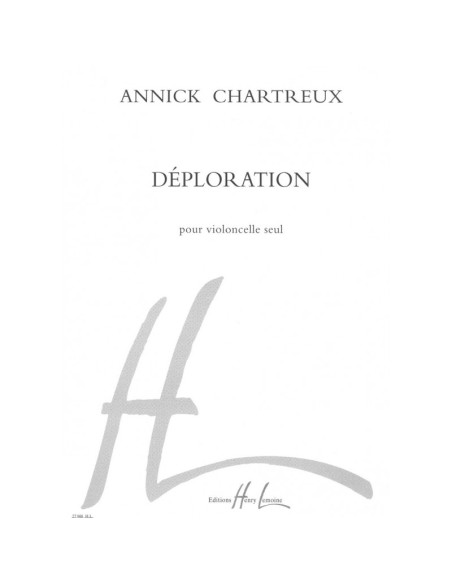 CHARTREUX A.-Déploration pour violoncelle