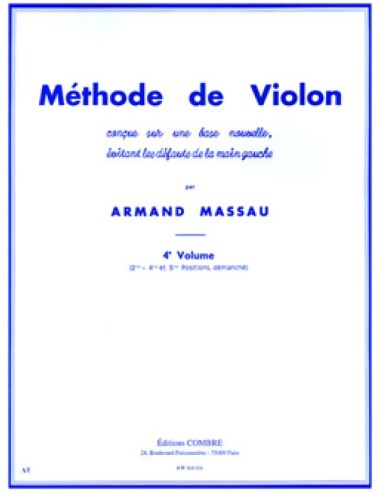 MASSAU A.-4th Method: (2nd, 4th and 5th Position) for Violin