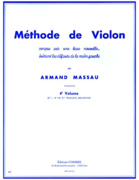 MASSAU A.-4th Method: (2nd, 4th and 5th Position) for Violin