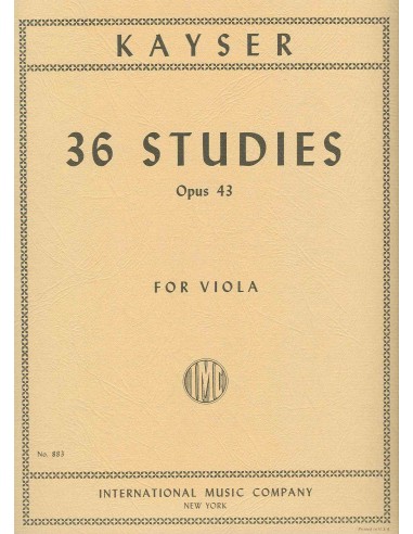 KAYSER H.E.-Studies Op.43 per Viola