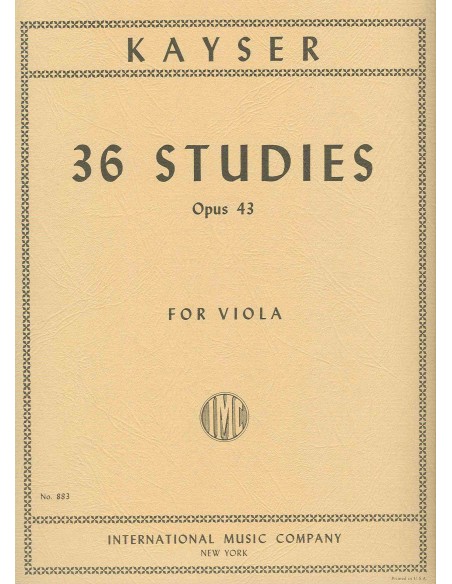 KAYSER H.E.-Studies Op.43 per Viola