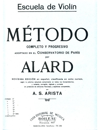 ALARD D.-8° Metodo per Violino