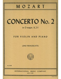 MOZART W.A.-Violin Concerto No. 2 (K.211) in D Major for Violin and Piano (Francescatti)