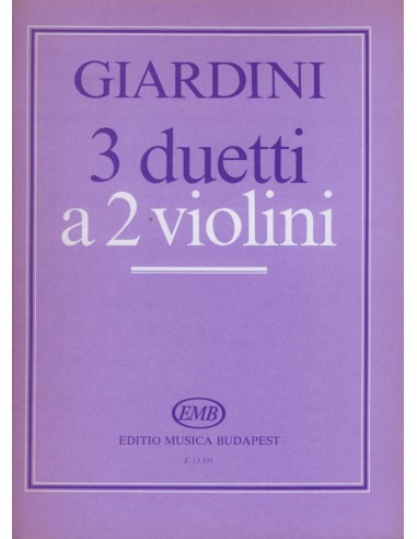 GIARDINI F.-Duos (3) per 2 Violini