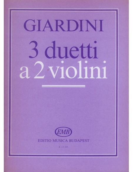 GIARDINI F.-Duos (3) per 2 Violini