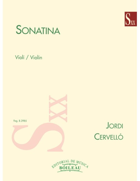 CERVELLO J.-Sonatina for Violin