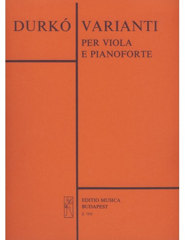 DURKO Z.-Varianti per Viola e Pianoforte