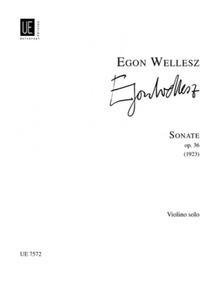 WELLESZ Sonate en mi-36 pour violon