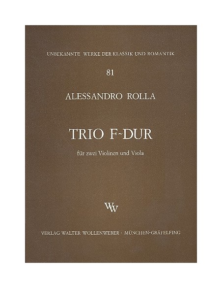 ROLLA A.-Trio in Fa maggiore per 2 violini e viola