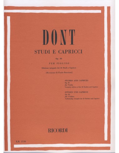 DONT J.-Studi e Caprichos Op.35 per Violino (Borciani)