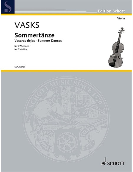 VASKS P.-Summer Dances für 2 Violinen
