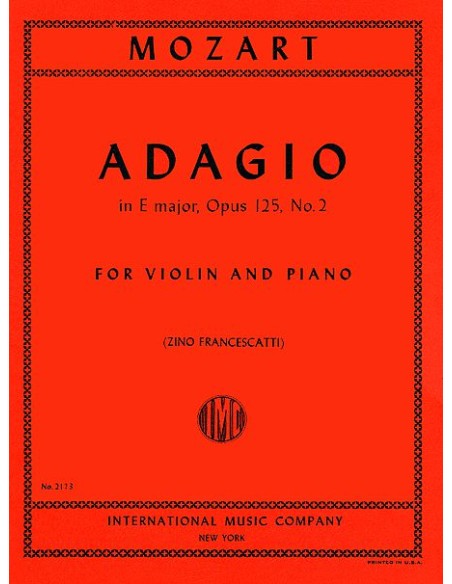 MOZART W.A.-Adagio (K.261) in E Major for Violin and Piano (Francescatti)