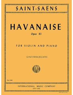 SAINT SAENS C.-Habanera Op.83 for Violin and Piano (Francescatti)