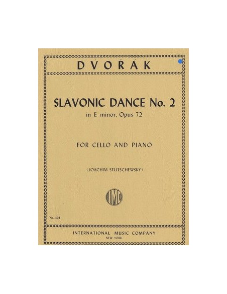 DVORAK A.-Slavic Dance Op.72 No. 2 in E minor for Cello and Piano