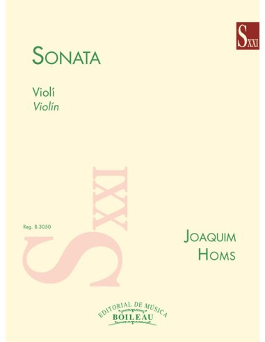 HOMS J.-Sonate pour violon