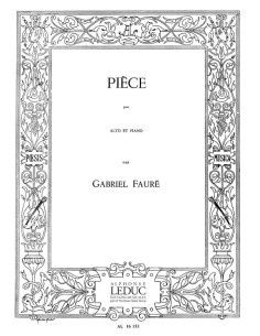 FAURE G.-Piece per Viola e Pianoforte