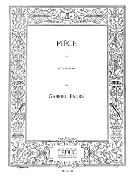 FAURE G.-Piece per Viola e Pianoforte