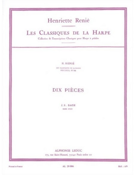 BACH J.S.-Pezzi (10) per arpa (Renie)